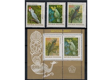 INDONESIA 1981 Fauna (Uccelli) 3v + 1 BF MNH**