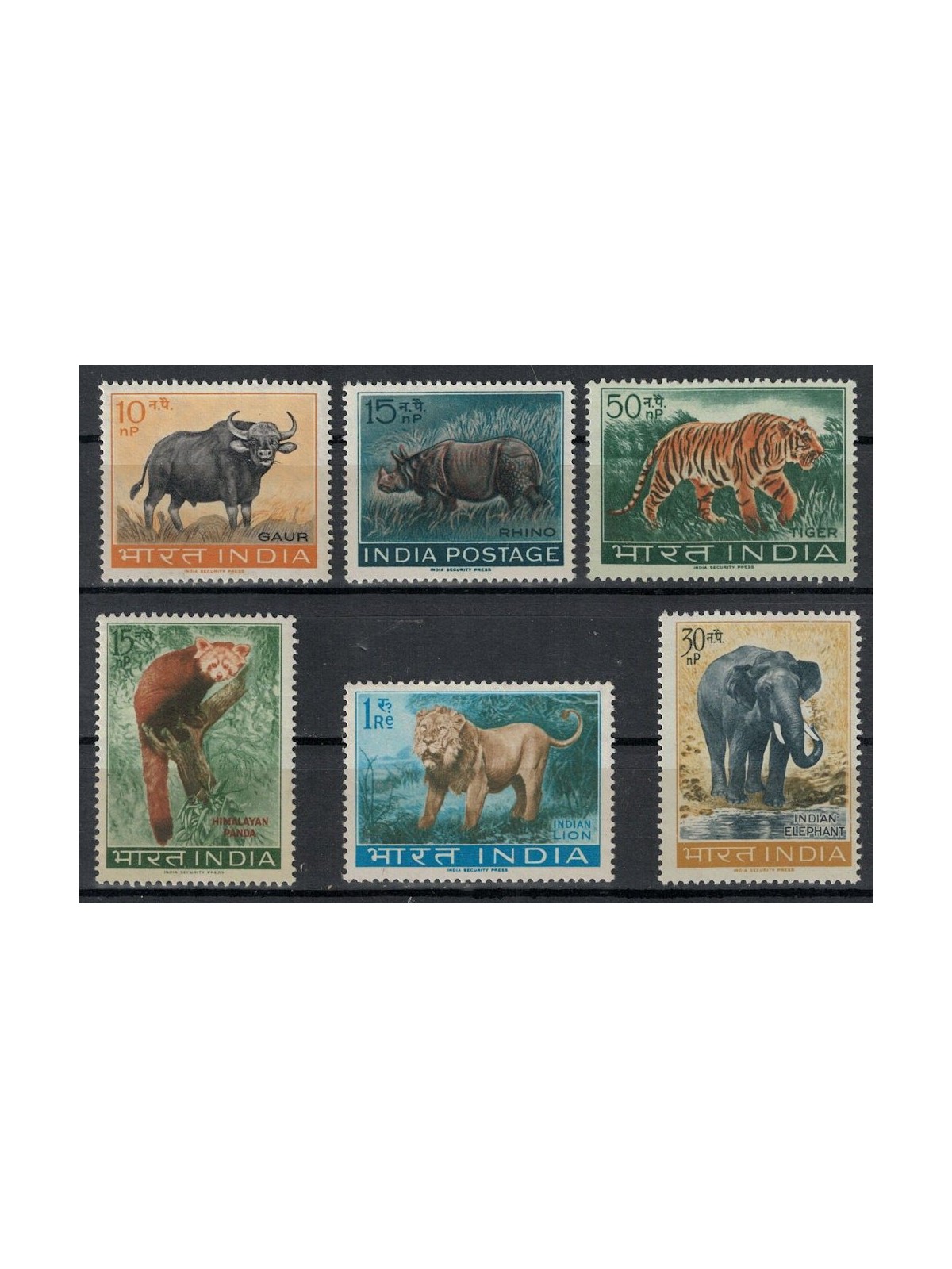 INDIA 1962-63 Protezione della natura 6v MNH**
