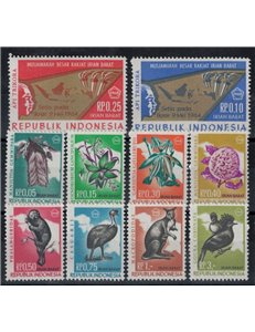 INDONESIA (IRIAN BARAT) 1968 Flora e fauna 10v MNH**