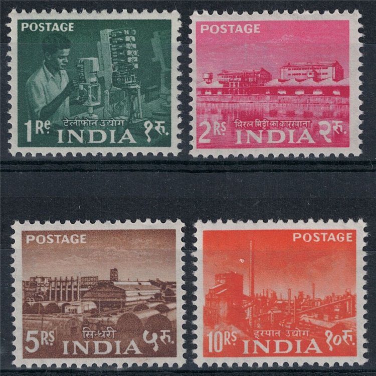 INDIA 1959 Serie ordinaria - Definitives 4v MNH**