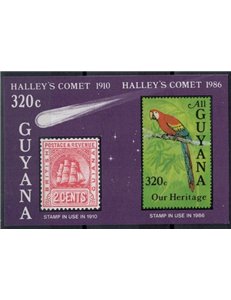 GUYANA 1986 Cometa di Halley (ND) BF MNH**