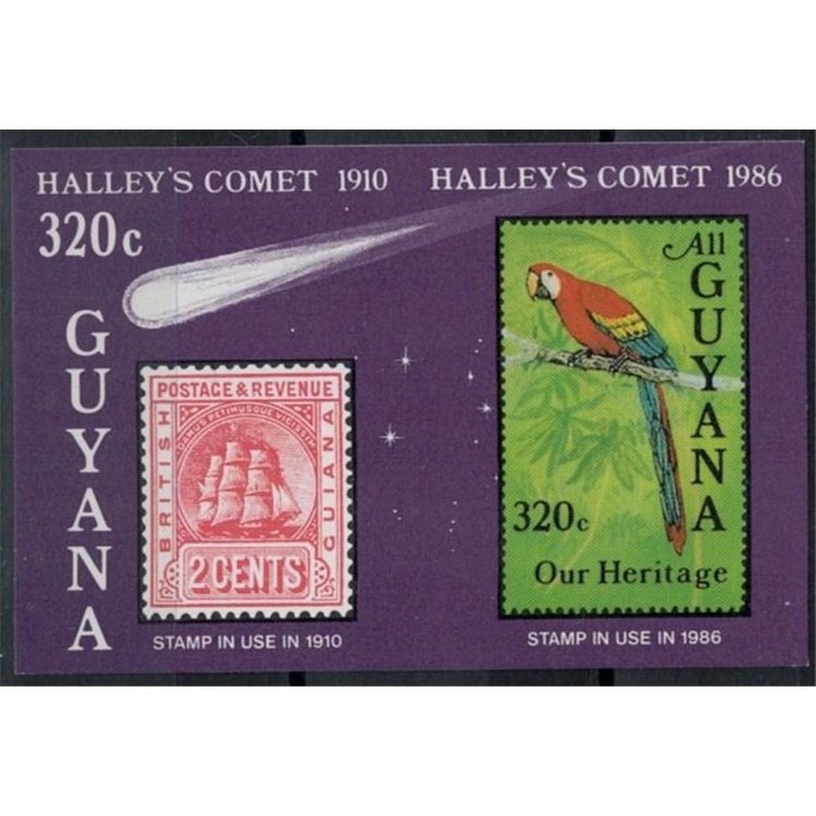GUYANA 1986 Halley's Comet (ND) s/s MNH**