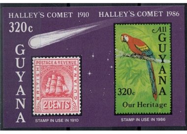 GUYANA 1986 Cometa di Halley (ND) BF MNH**
