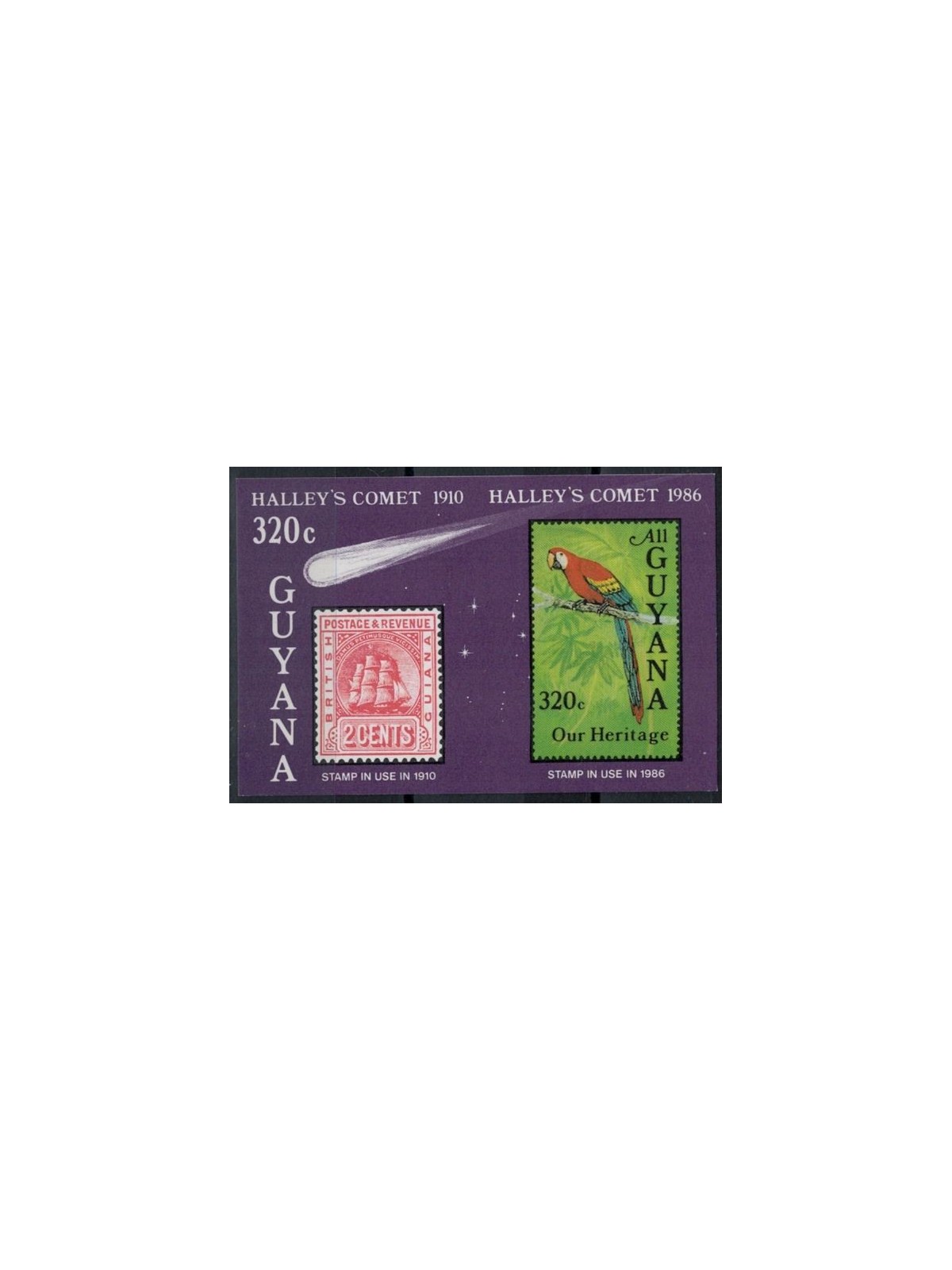 GUYANA 1986 Halley's Comet (ND) s/s MNH**