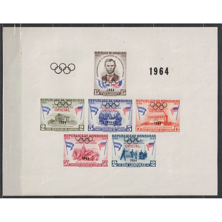 HONDURAS 1964 Giochi olimpici di Tokio BF MNH**