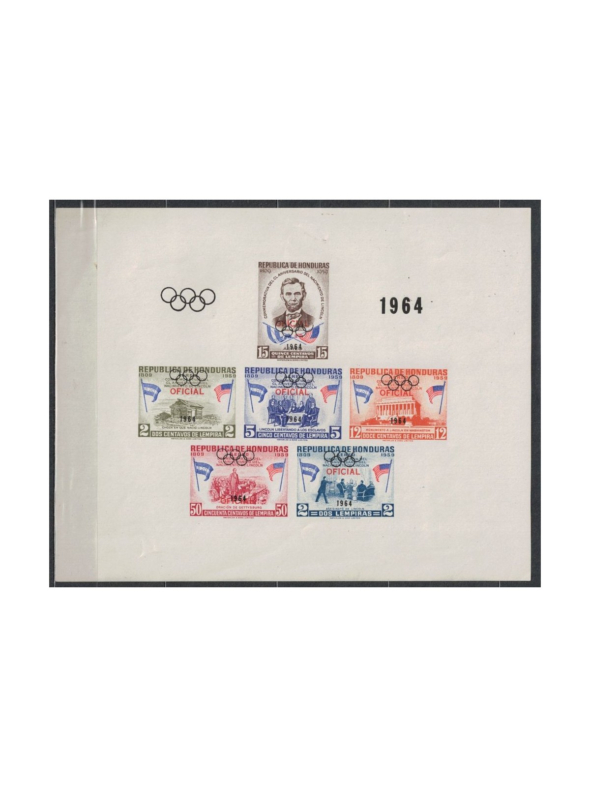 HONDURAS 1964 Giochi olimpici di Tokio BF MNH**