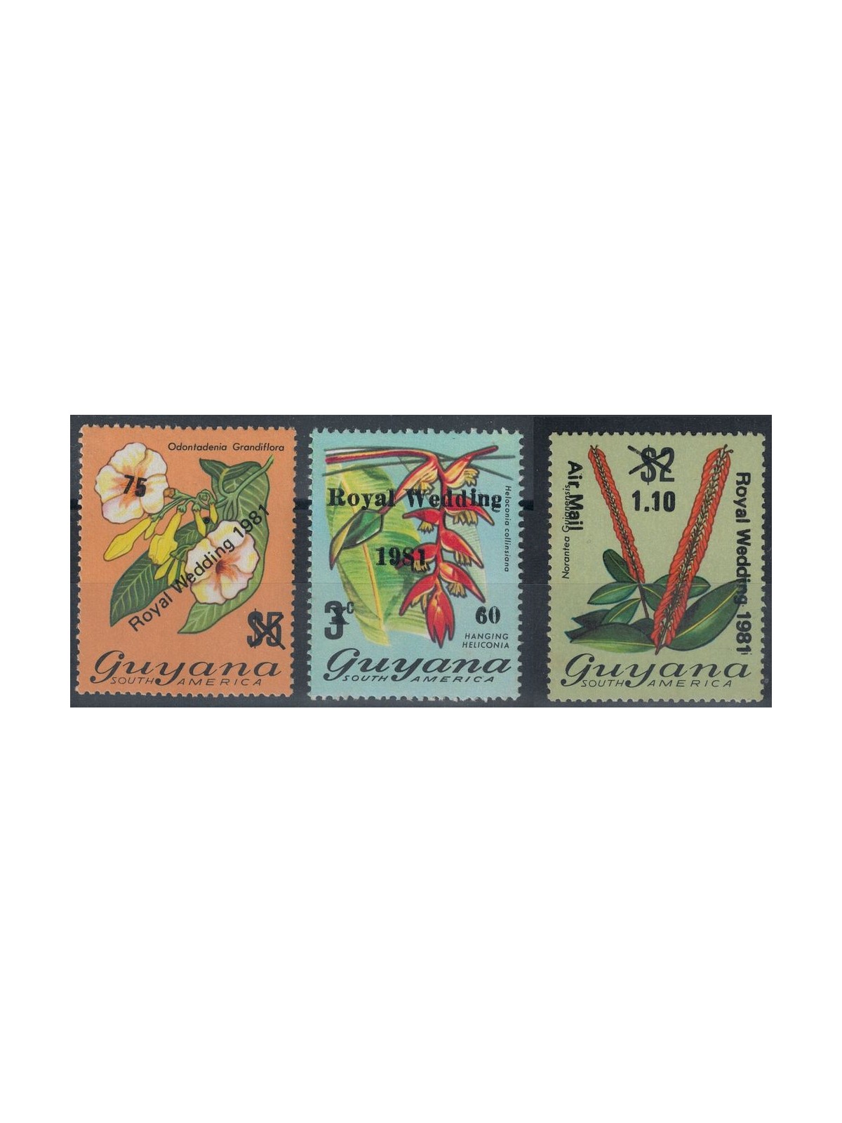 GUYANA 1982 Royal Wedding 3v MNH**
