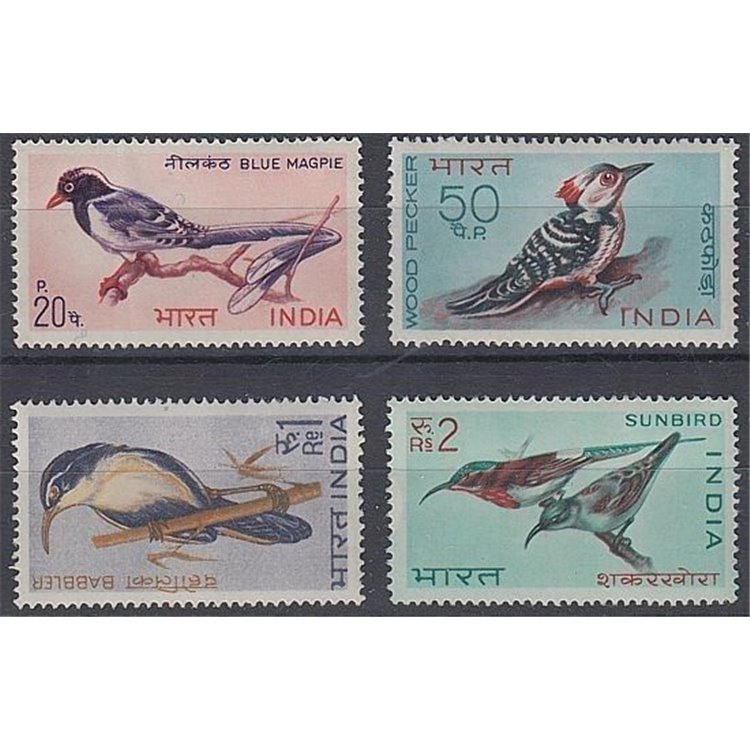 INDIA 1968 Fauna, uccelli 4v MNH**