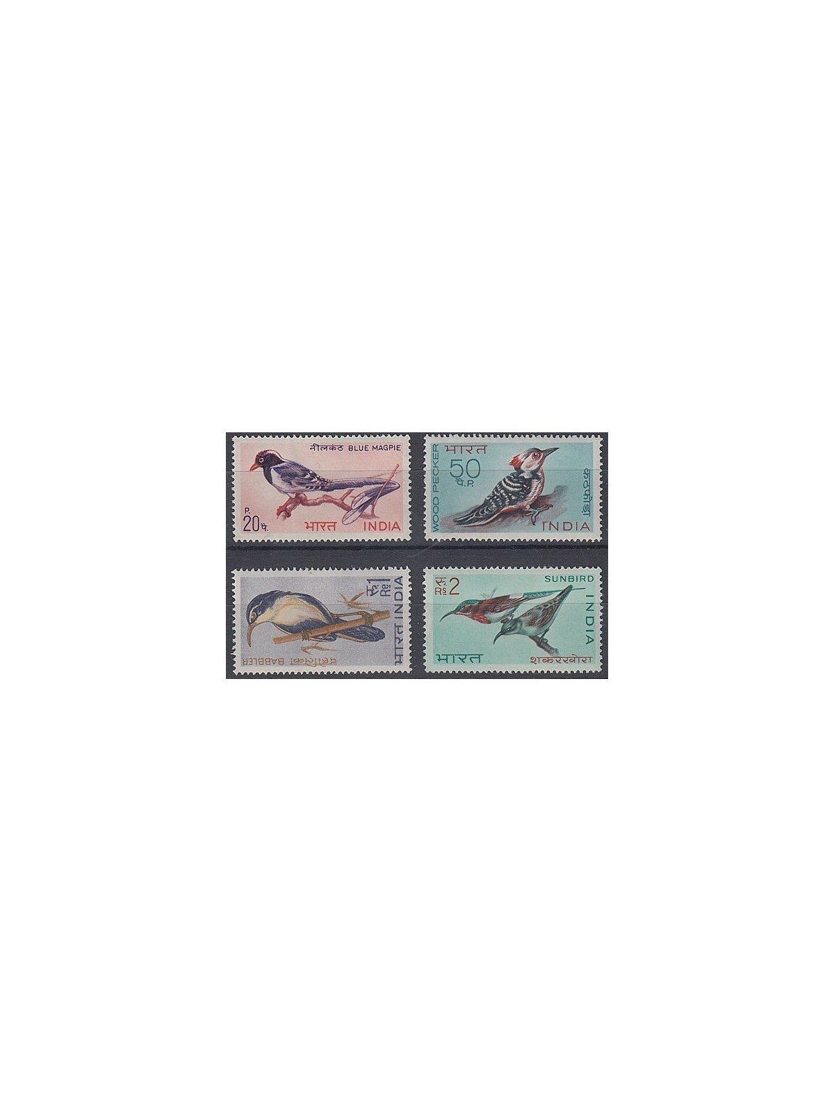 INDIA 1968 Fauna, uccelli 4v MNH**