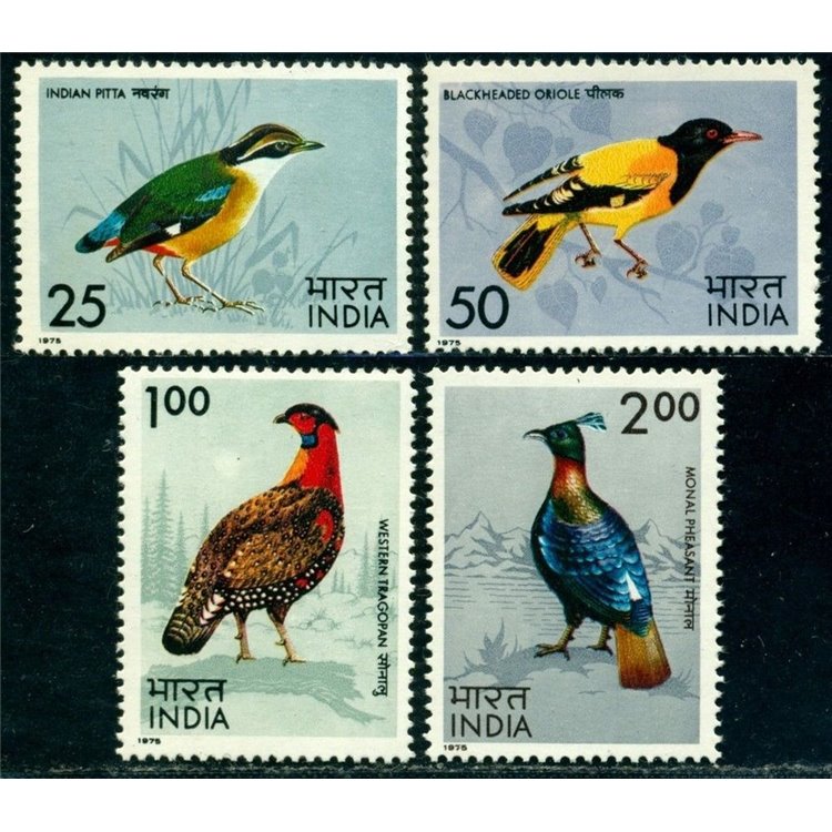 INDIA 1975 Fauna, birds - Birds 4v MNH**