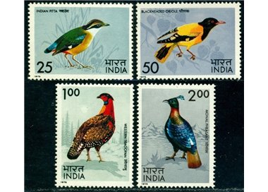 INDIA 1975 Fauna, birds - Birds 4v MNH**