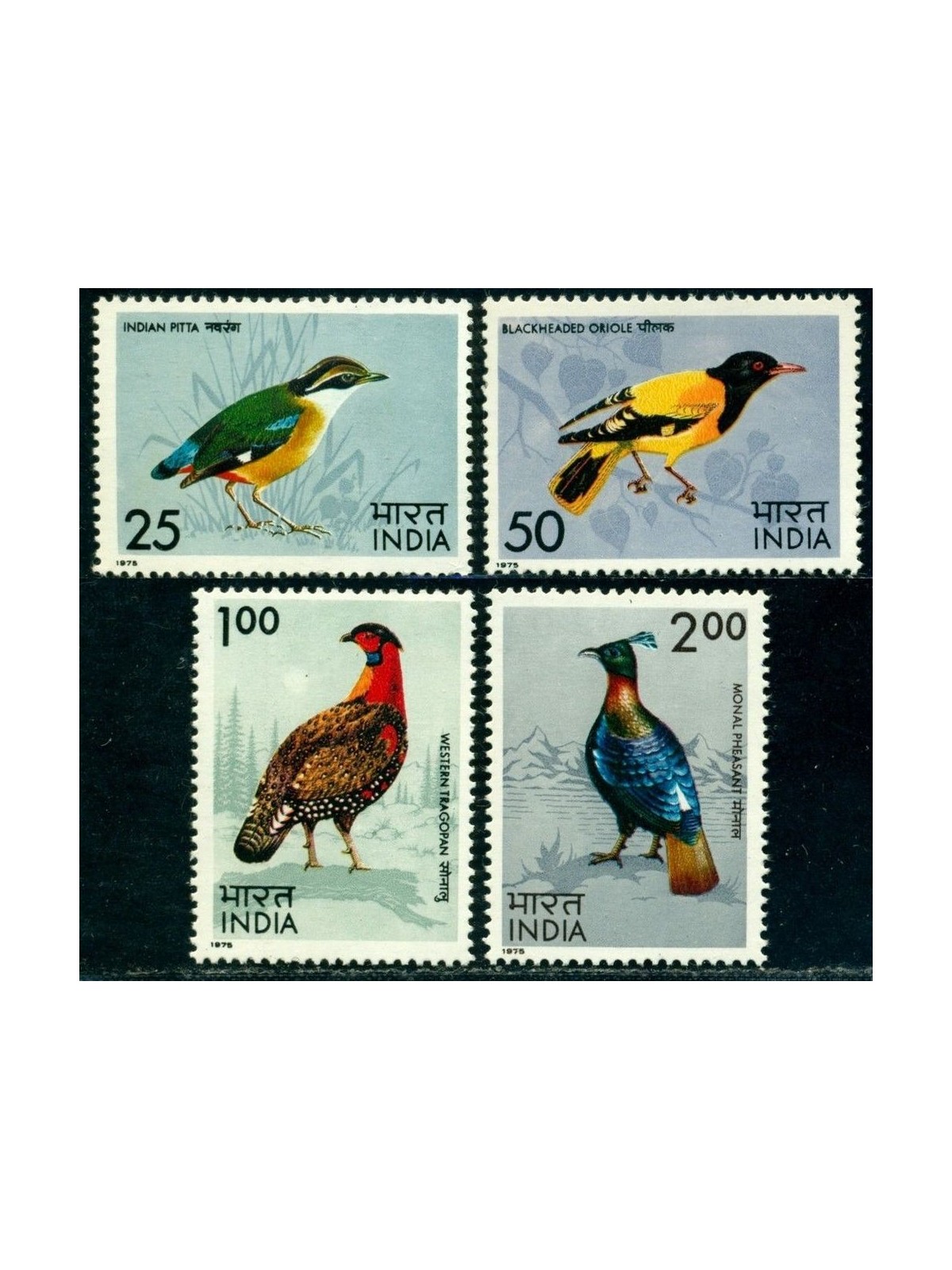 INDIA 1975 Fauna, birds - Birds 4v MNH**