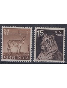 INDIA 1974 Serie ordinaria, fauna 2v MNH**