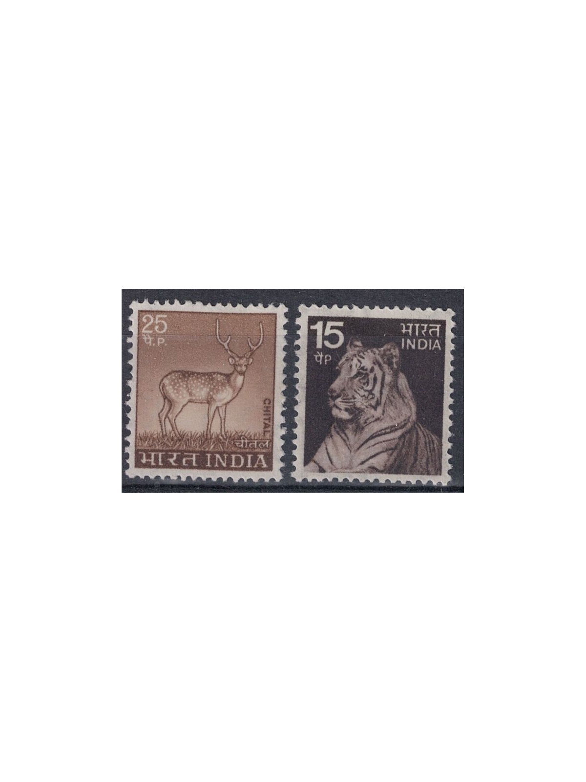 INDIA 1974 Ordinary set, fauna 2v MNH**