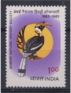 INDIA 1983 Società di storia naturale di Bombay 1v MNH**