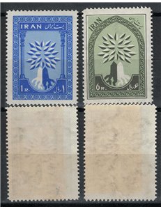 IRAN 1960 World Refugee Year 2v MNH**