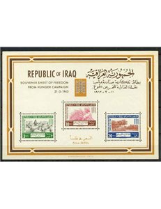 IRAQ 1963 Campagna contro la fame BF MNH**