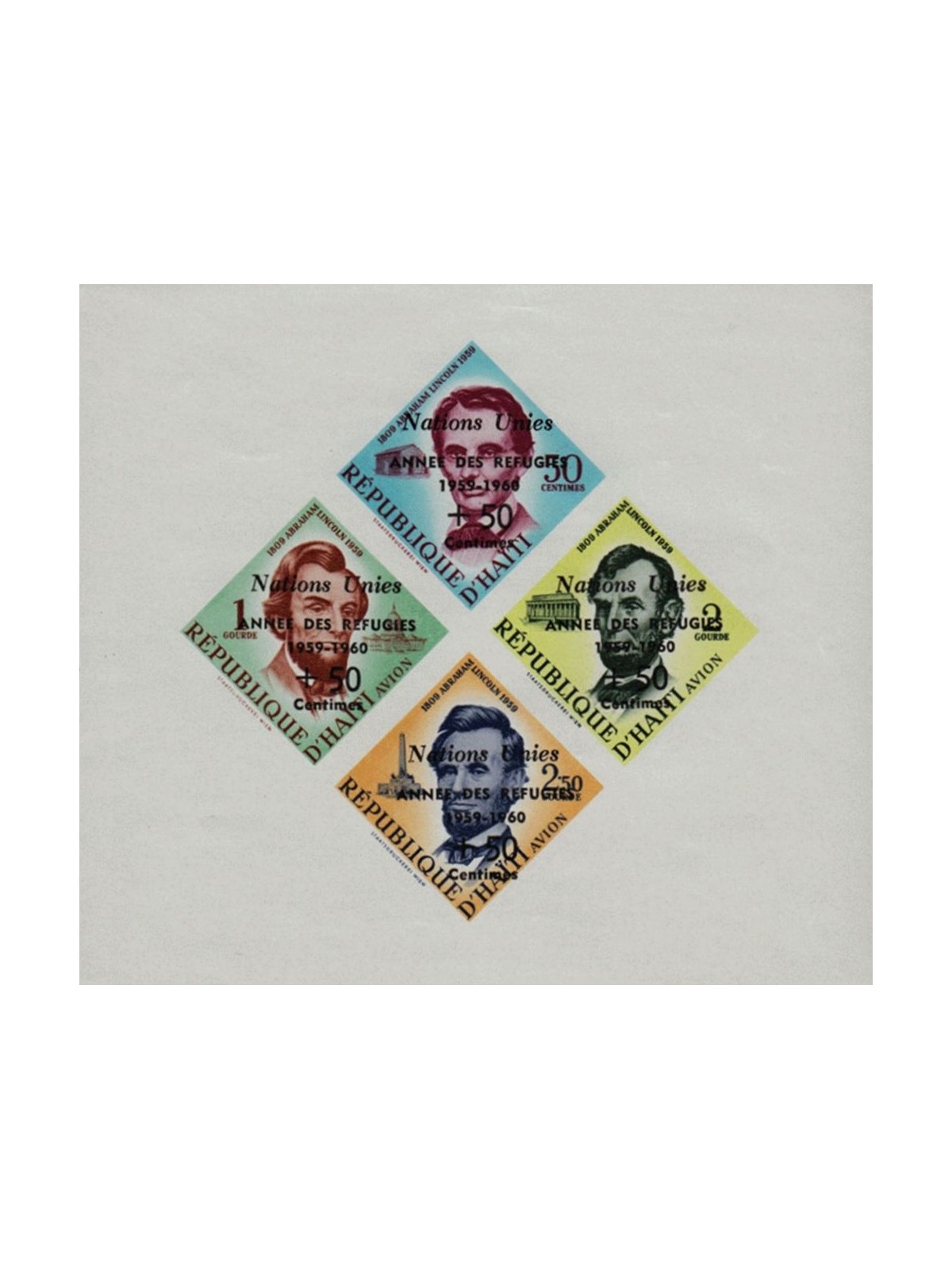 HAITI 1959 Anno mondiale del rifugiato 1 BF MNH**
