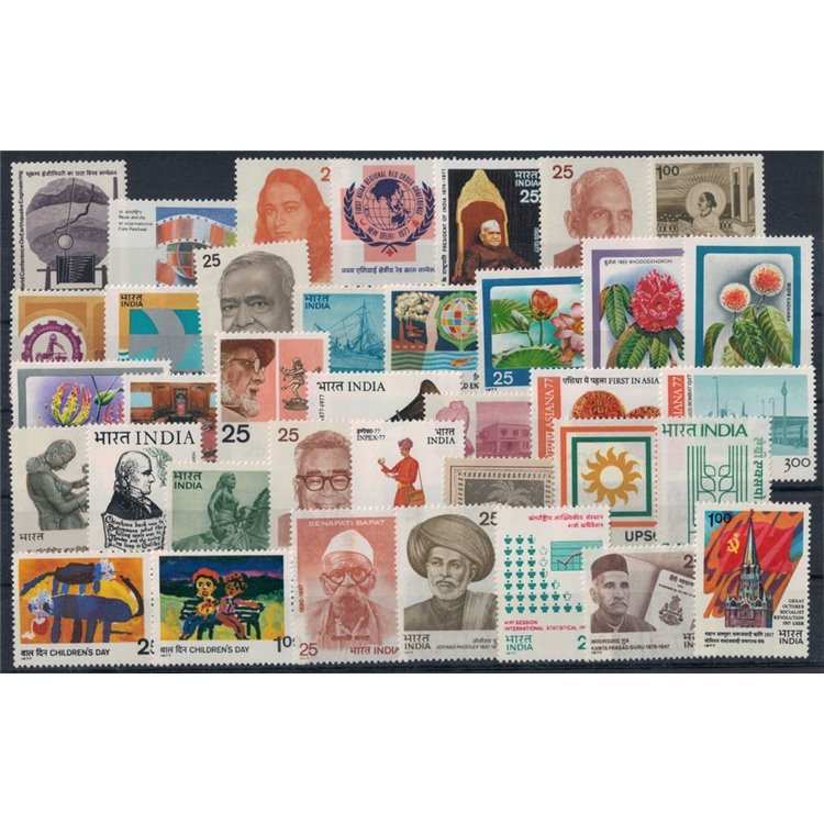 INDIA 1977 Annata completa 37v MNH**