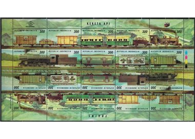 INDONESIA 1998 Treni, locomotive MF MNH**