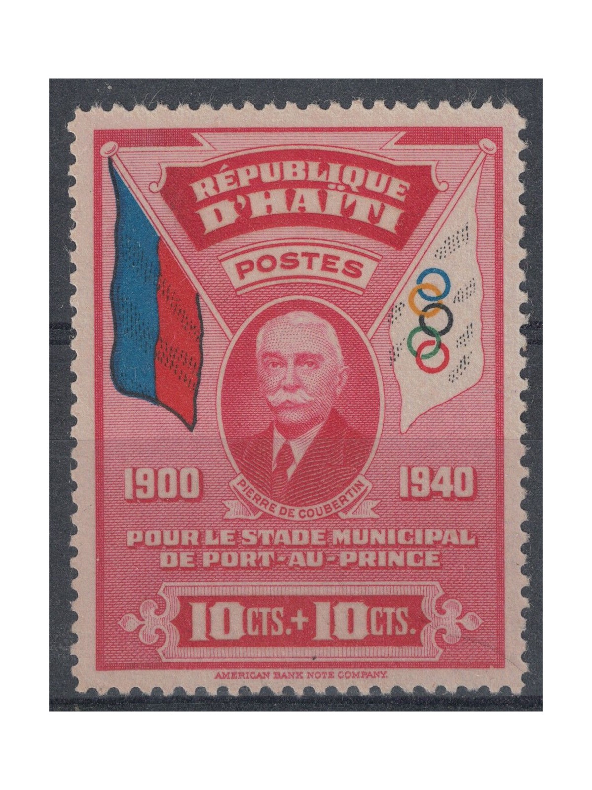 HAITI 1939 Pro stadio comunale MNH**