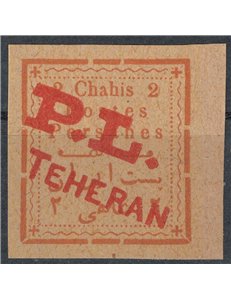 IRAN 1902-03 2c soprastampato P.L. TEHERAN in rosso (B) MNH**