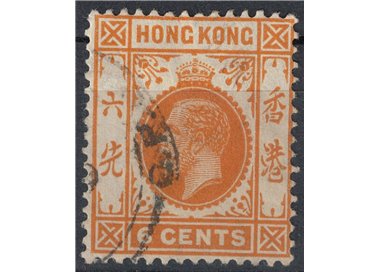 HONG KONG 1912-21 Giorgio V 6c arancio us