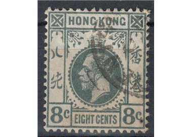 HONG KONG 1912-21 George V 8c gray us