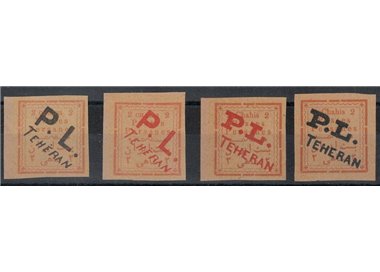 IRAN 1902-03 Soprastampati P.L. TEHERAN 4v MNH** ©