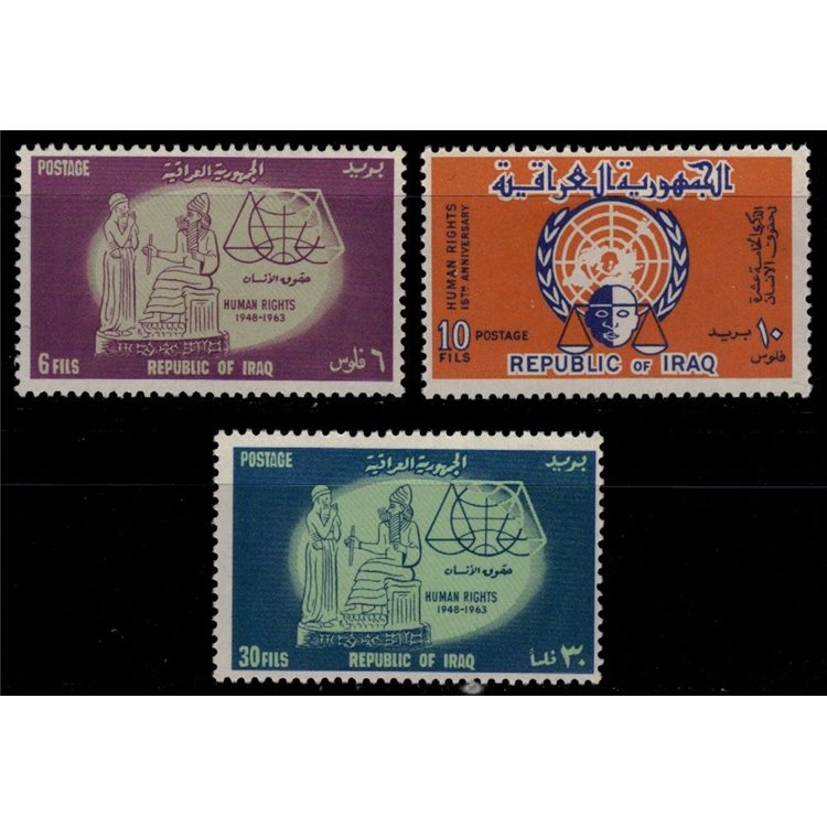 IRAQ 1964 Human Rights 3v MNH**