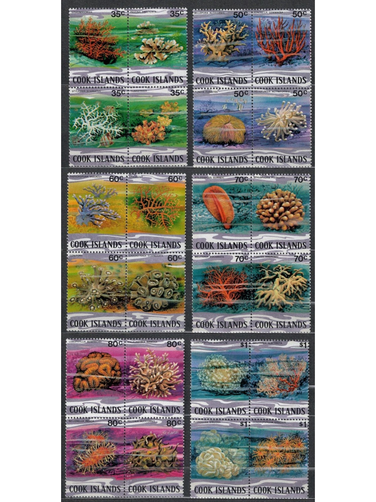 COOK ISLANDS 1981 Ordinary series 24v MNH**