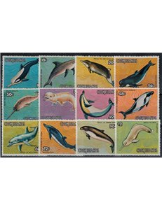 COOK ISLANDS 1984 Marine fauna, whales 12v MNH**