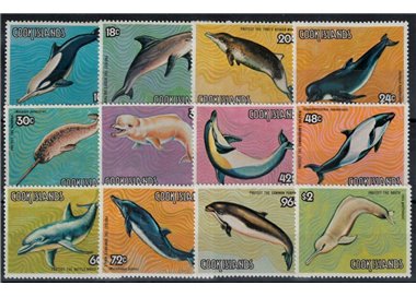 COOK ISLANDS 1984 Marine fauna, whales 12v MNH**
