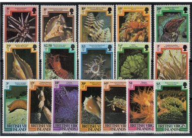 VIRGIN ISLANDS 1979-80 Marine fauna 17v MNH**