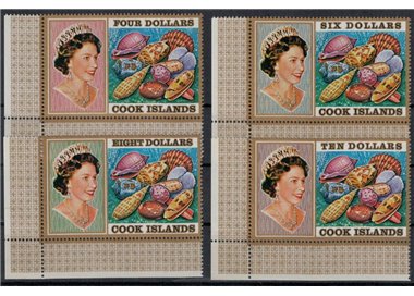 ISOLE COOK 1975 Serie ordinaria, conchiglie 4v MNH**