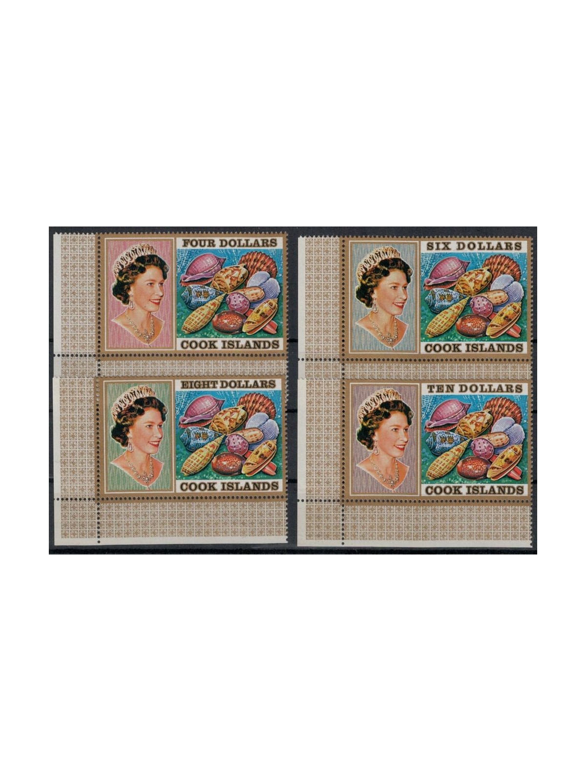 COOK ISLANDS 1975 Ordinary series, shells 4v MNH**