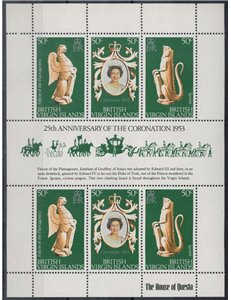VIRGIN ISLANDS 1978 Silver Jubilee m/s MNH**