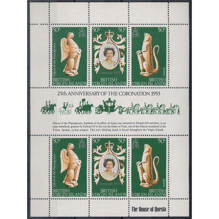 VIRGIN ISLANDS 1978 Silver Jubilee m/s MNH**