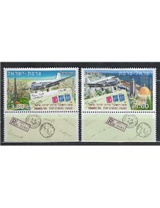 ISRAEL 2008 1st flight Israel-France 2v MNH**