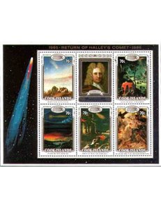 ISOLE COOK 1986 Cometa di Halley 1 BF MNH**