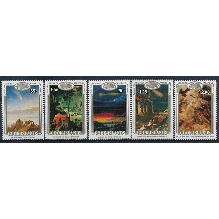 ISOLE COOK 1986 Cometa di Halley 5v MNH**