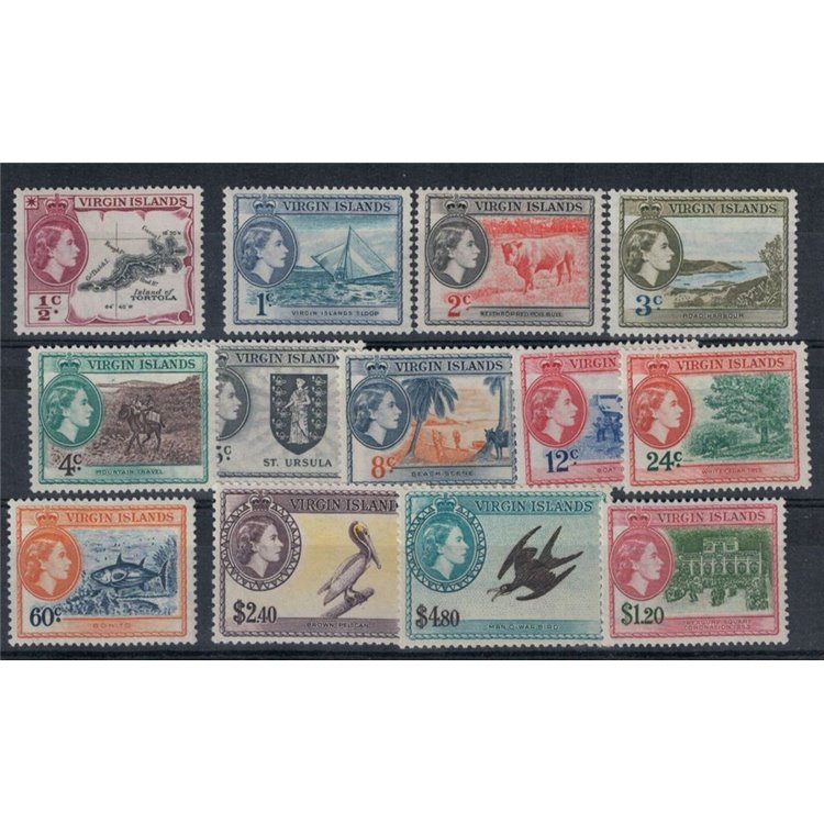 VIRGIN ISLANDS 1956 Ordinary, Elizabeth II 13v MH*