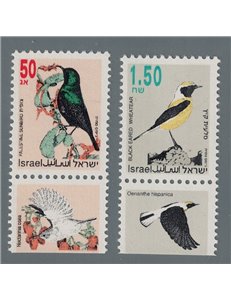 ISRAEL 1993 Ordinary set, birds 2v MNH**