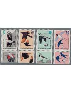 ISRAELE 1992 Serie ordinaria, uccelli 4v MNH**