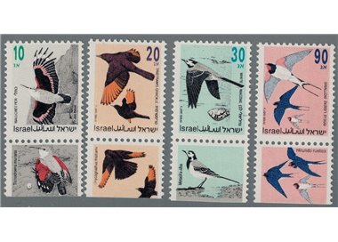 ISRAELE 1992 Serie ordinaria, uccelli 4v MNH**