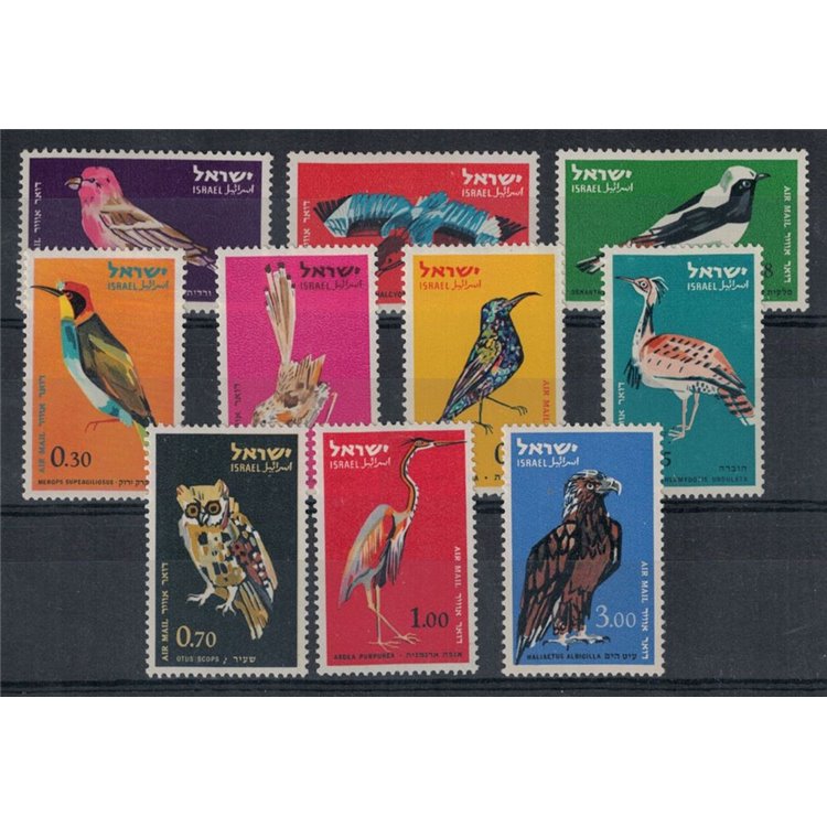ISRAEL 1963 Birds, Airmail - Birds 10v MNH**