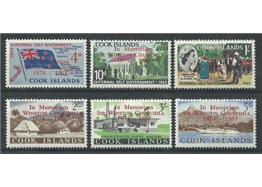 COOK ISLANDS 1966 In memory of Winston Churchill 6v MH*