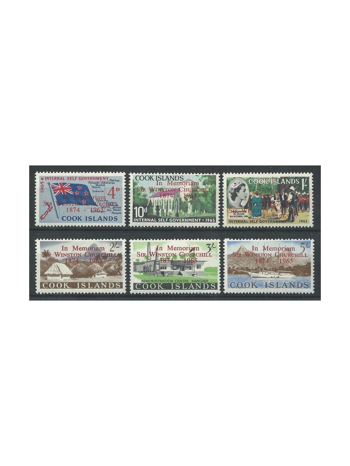 COOK ISLANDS 1966 In memory of Winston Churchill 6v MH*