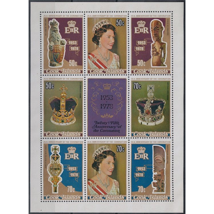 COOK ISLANDS 1978 Silver Jubilee s/s MNH**