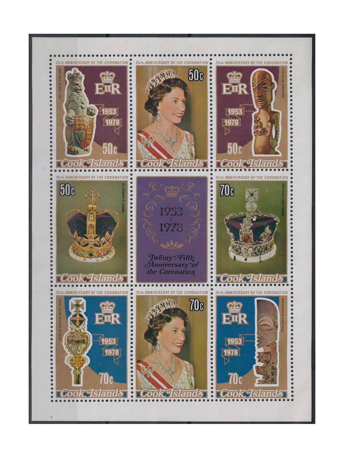 COOK ISLANDS 1978 Silver Jubilee s/s MNH**